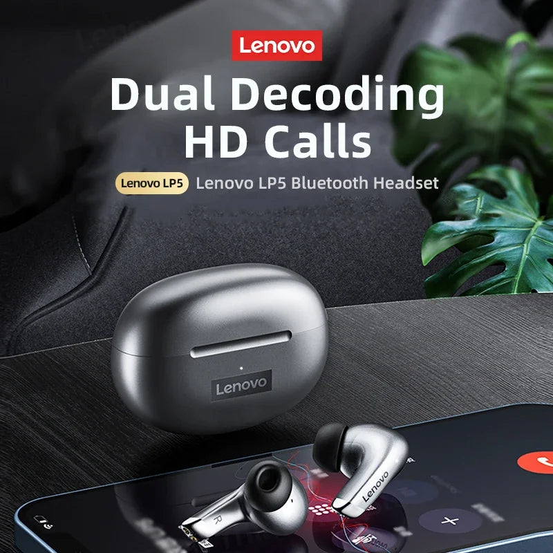 Audífono Inalámbrico Lenovo LP5 TWS Bluetooth Dual Modo Gaming Llamada HD Micrófono