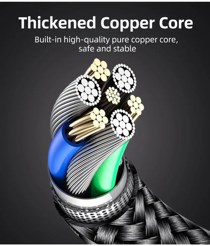 Cable Magnético USB Tipo C Micro USB iPhone Carga Rápida Transferencia Datos LED