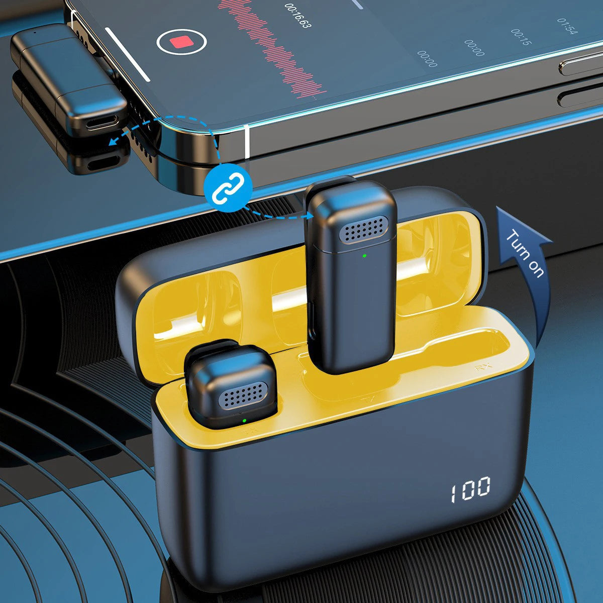 K30 Wireless Lavalier Microphone: Portable Recording for iPhone, Android, and PC