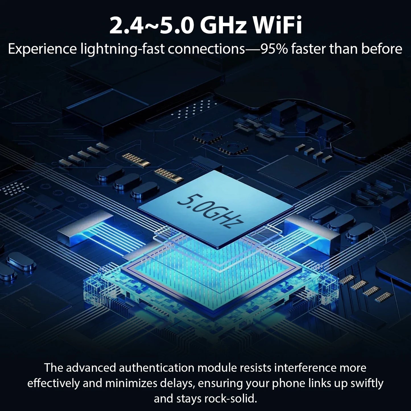 Adaptador Inalámbrico 2 en 1 CarPlay y Android Auto, 5GHz WiFi, USB/Tipo-C Plug and Play