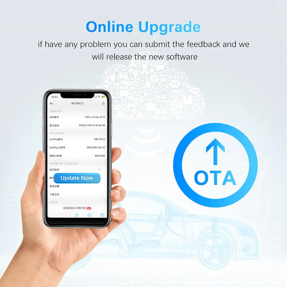 Adaptador Inalámbrico CarPlay y Android Auto Mini AI Box USB Plug and Play para Radio de Automóvil