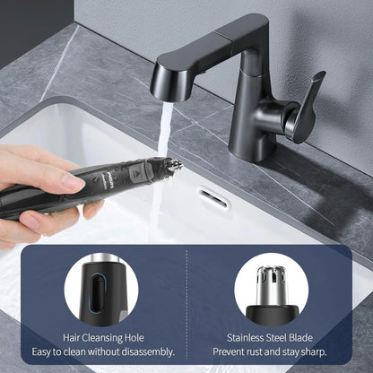 Cabezal de repuesto para recortadora de nariz Philips OneBlade QP2520/QP2630, doble hoja, acero inoxidable