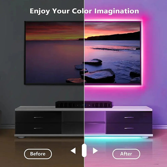 RGB LED Strip Lights with USB &amp; Remote