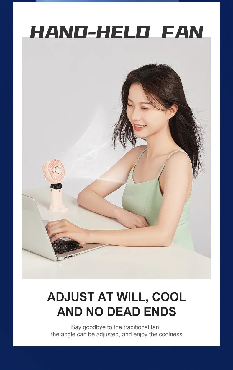 Hands-Free Cooling with Phone Mount: 5000mAh Battery