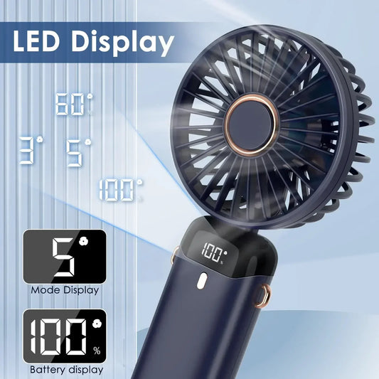 Hands-Free Cooling with Phone Mount: 5000mAh Battery
