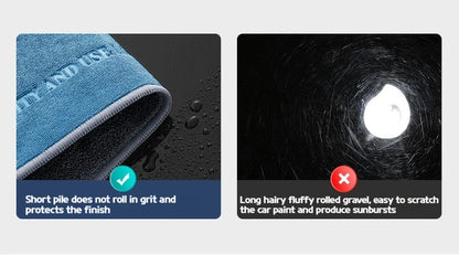 Giant Microfiber Drying Towel (29x14") - Lint-Free, Soft & Safe for Car Detailing
