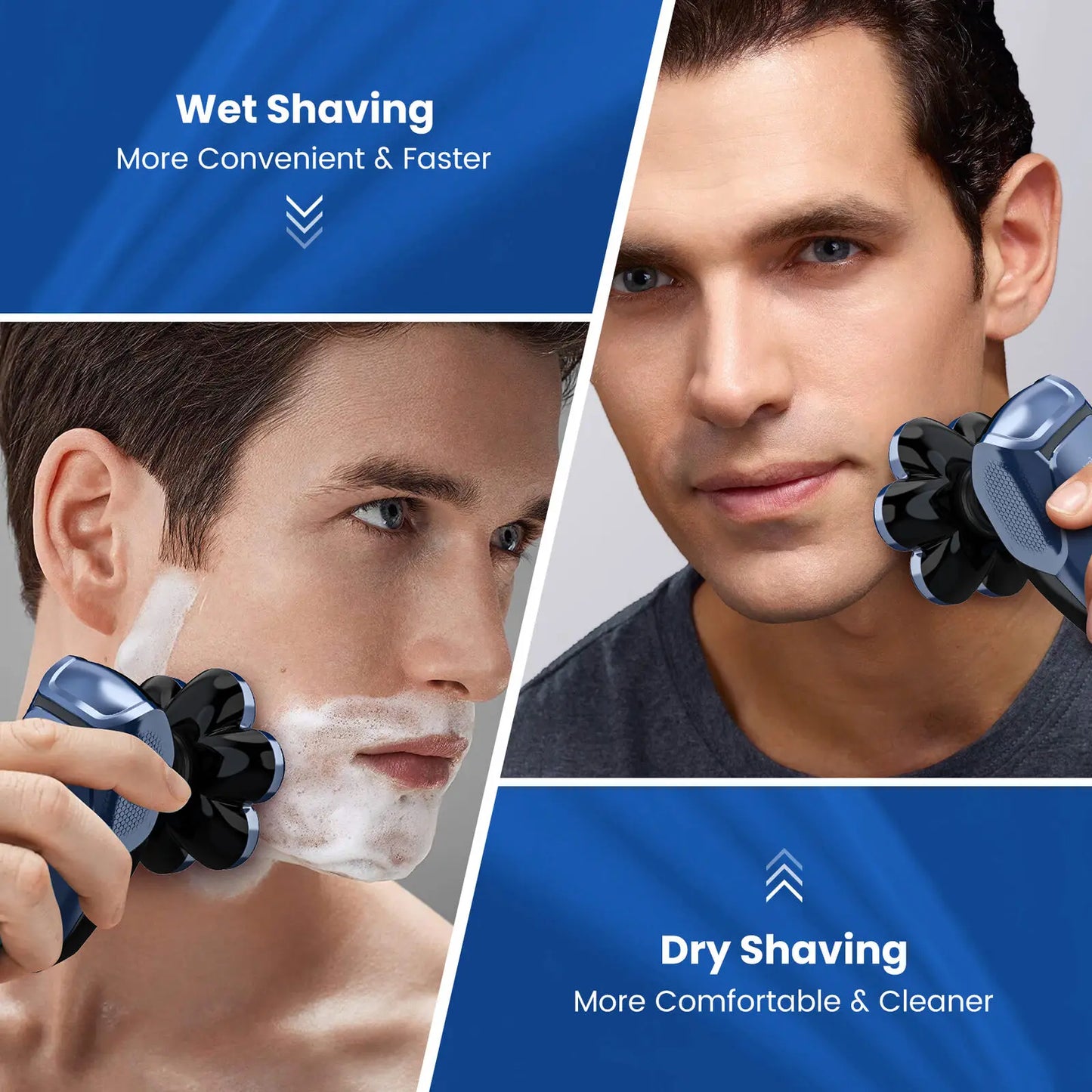 Bald Head Shaver Electric Razor, 5-in-1 Beard Trimmer Kit, Waterproof Mens Shaver