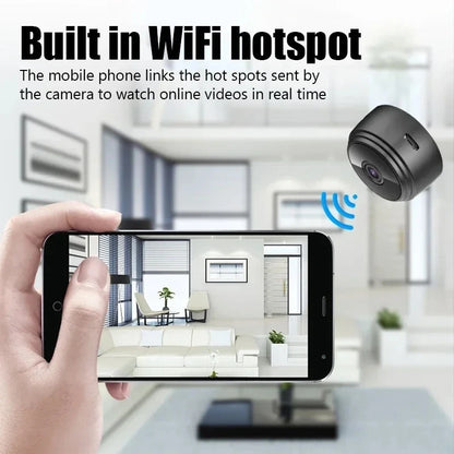 Wireless Mini Spy Camera for Home Security - Monitor Baby, Pets & More