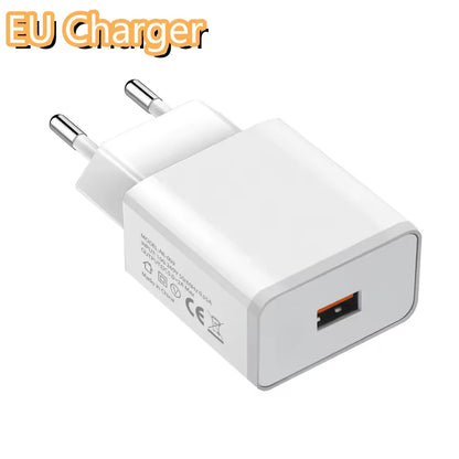 Cargador USB de pared con 4 puertos (1x USB-C PD, 3x USB-A QC 3.0) para teléfonos y dispositivos electrónicos
