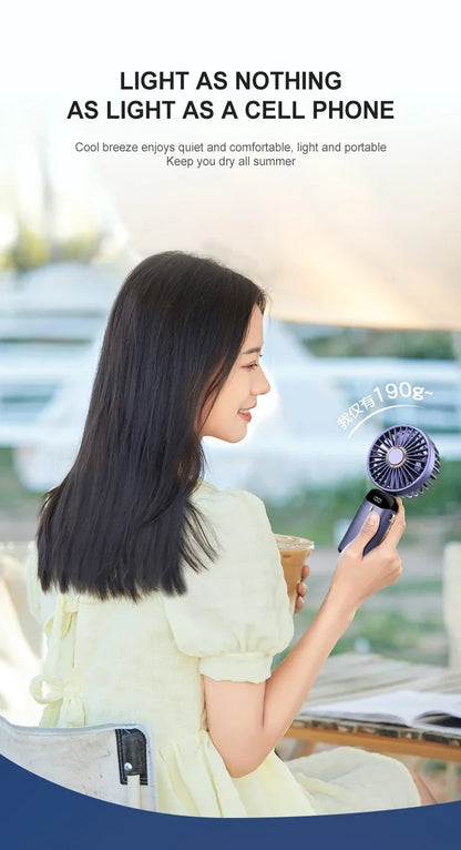 Hands-Free Cooling with Phone Mount: 5000mAh Battery