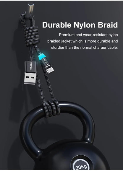 Cable Magnético USB Tipo C Micro USB iPhone Carga Rápida Transferencia Datos LED