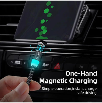 Cable Magnético USB Tipo C Micro USB iPhone Carga Rápida Transferencia Datos LED