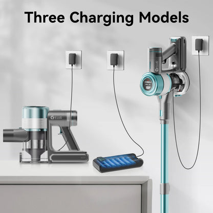 Lightweight E.LUO Cordless Vacuum with Powerful Suction & Dust Sensor - 60 Min Runtime, Perfect for Home, Pets & Auto