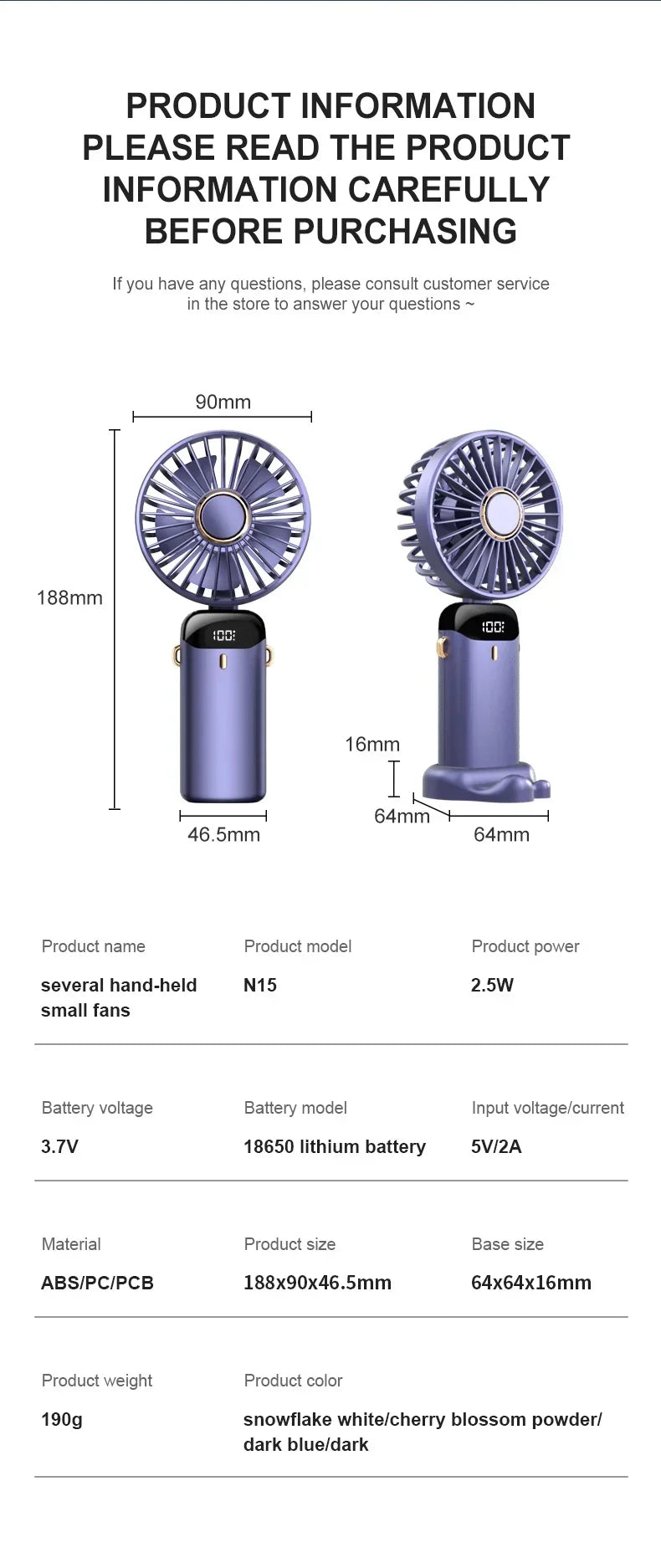 Hands-Free Cooling with Phone Mount: 5000mAh Battery
