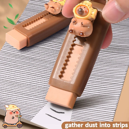 Goma de Borrar de Caucho Retráctil Diseño Capibara Color Aleatorio