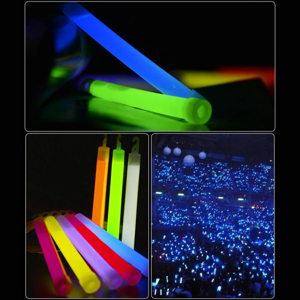 6-Inch Glow Sticks (10 Pack) - Emergency Lights for Hiking, Camping, Concerts & More