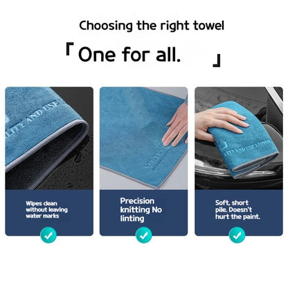 Giant Microfiber Drying Towel (29x14") - Lint-Free, Soft & Safe for Car Detailing