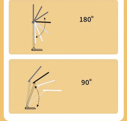 Lámpara de Mesa LED Plegable, Regulable Táctil, Recargable USB, con Protección Ocular