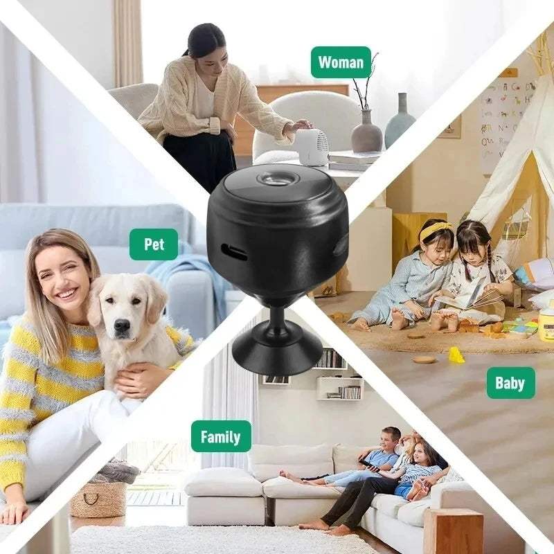 Wireless Mini Spy Camera for Home Security - Monitor Baby, Pets & More