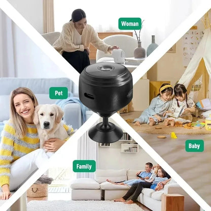 Wireless Mini Spy Camera for Home Security - Monitor Baby, Pets & More