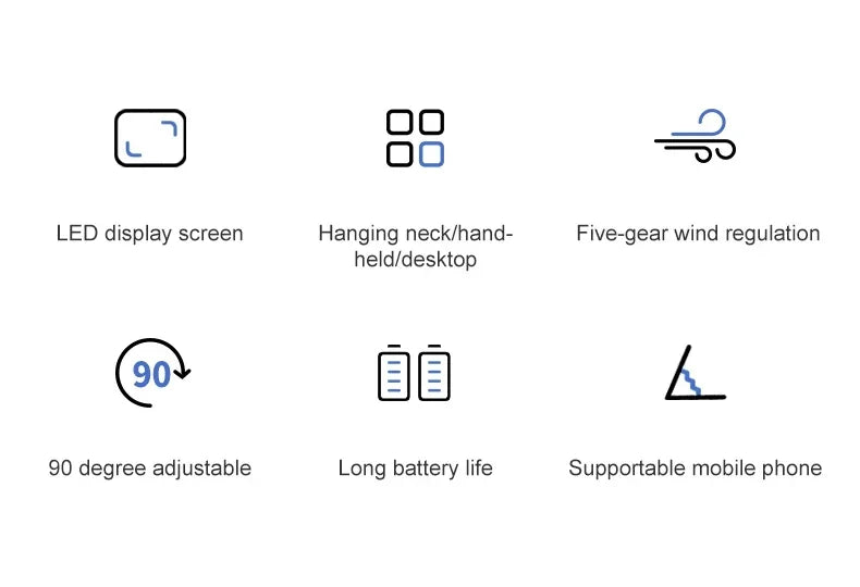 Hands-Free Cooling with Phone Mount: 5000mAh Battery