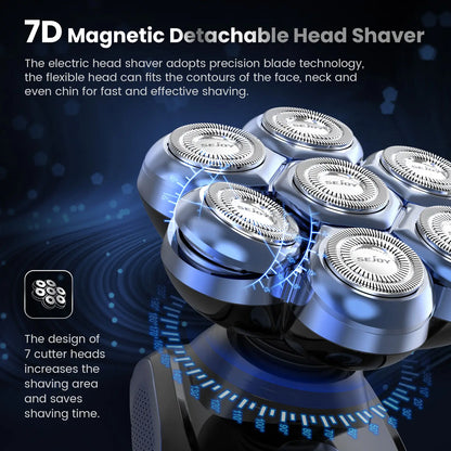 Bald Head Shaver Electric Razor, 5-in-1 Beard Trimmer Kit, Waterproof Mens Shaver