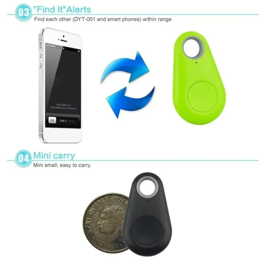 GPS Tracker for Pets, Kids, and Valuables - Compact Bluetooth 5.0 Anti-Lost Device