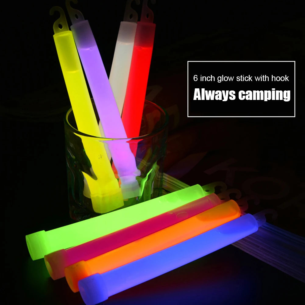 6-Inch Glow Sticks (10 Pack) - Emergency Lights for Hiking, Camping, Concerts & More
