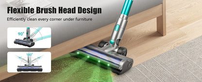 Lightweight E.LUO Cordless Vacuum with Powerful Suction & Dust Sensor - 60 Min Runtime, Perfect for Home, Pets & Auto