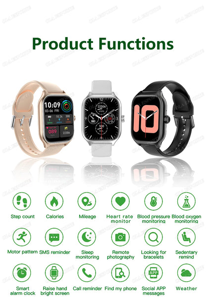 Smartwatch 1.83 Pulgadas HD con Llamada Bluetooth y Modos Deportivos Compatible con iOS y Android