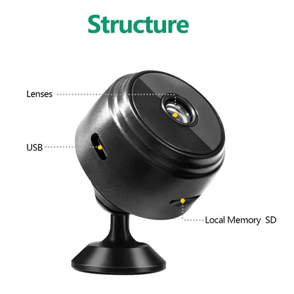 Wireless Mini Spy Camera for Home Security - Monitor Baby, Pets & More