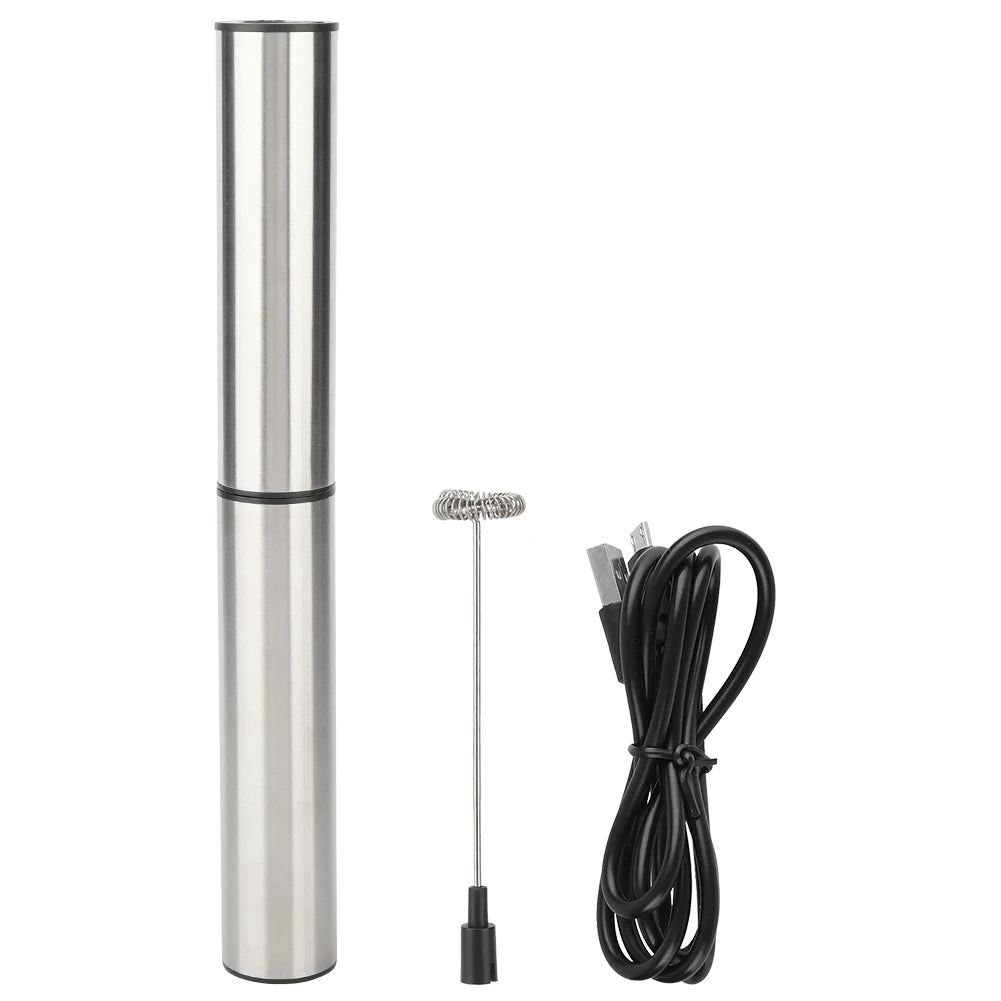USB Rechargeable Milk Frother for Coffee, Latte, Cappuccino - Handheld Foam Maker & Egg Beater
