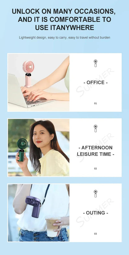 Hands-Free Cooling with Phone Mount: 5000mAh Battery