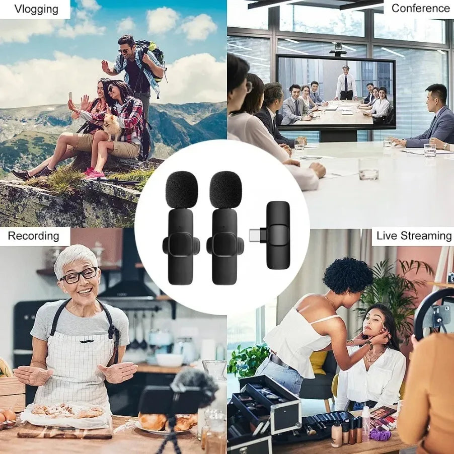 Wireless Lavalier Microphone for iPhone and Android