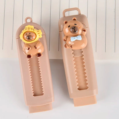 Goma de Borrar de Caucho Retráctil Diseño Capibara Color Aleatorio