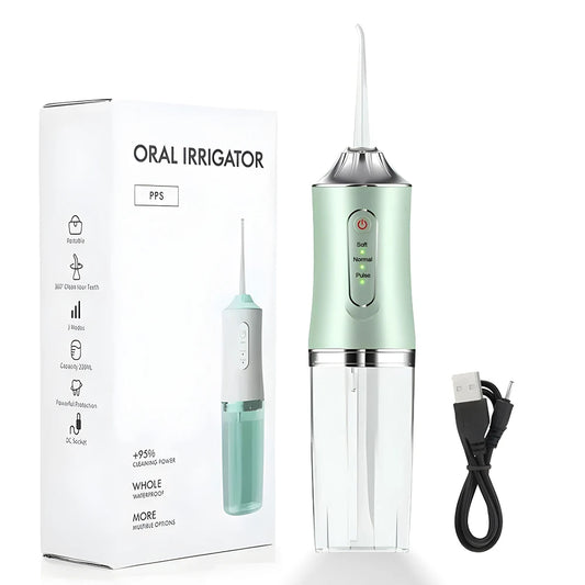 Irrigador Bucal Portátil 3 Modos con Tanque de 220ml y 1 Boquilla