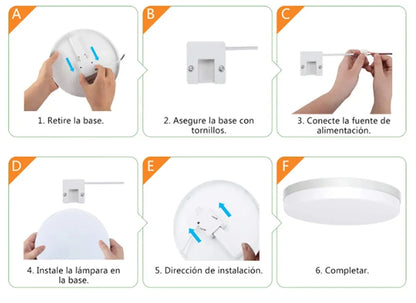 Lámpara de Techo LED Redonda Ultradelgada para Dormitorio/Habitación