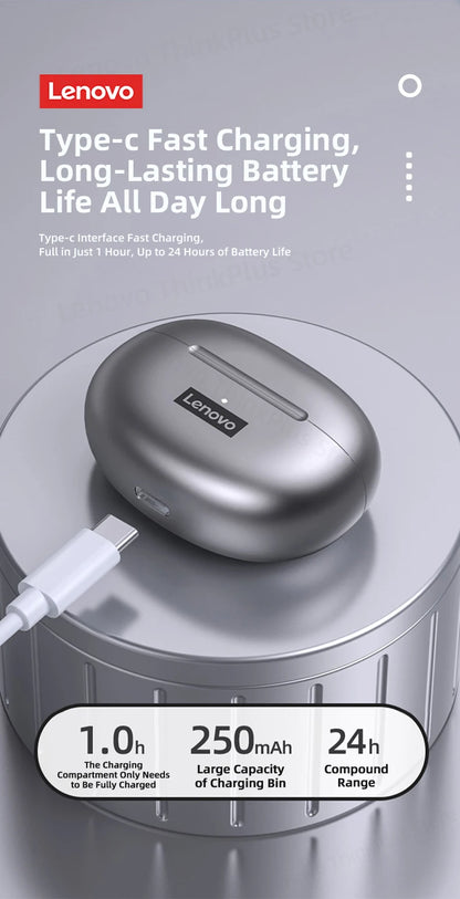 Audífono Inalámbrico Lenovo LP5 TWS Bluetooth Dual Modo Gaming Llamada HD Micrófono