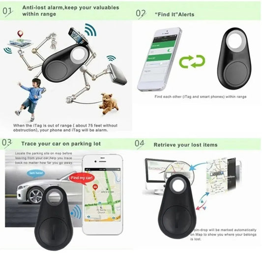 GPS Tracker for Pets, Kids, and Valuables - Compact Bluetooth 5.0 Anti-Lost Device