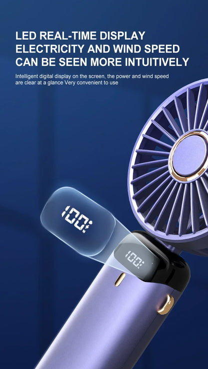 Hands-Free Cooling with Phone Mount: 5000mAh Battery
