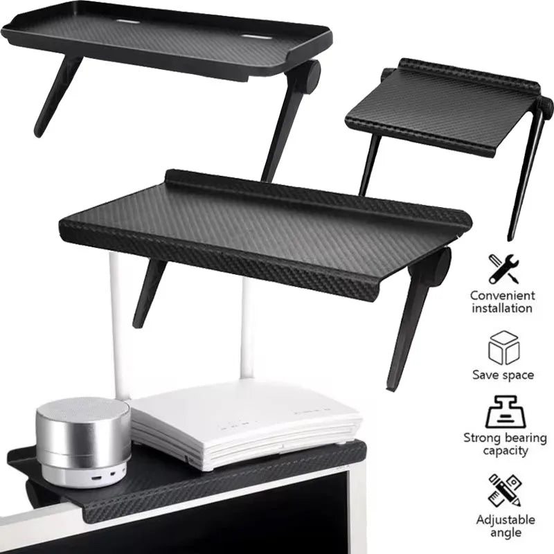 Adjustable Monitor Shelf with Router Storage