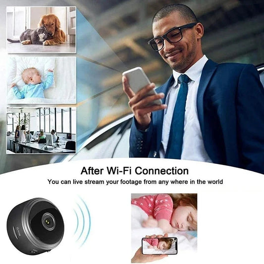 Wireless Mini Spy Camera for Home Security - Monitor Baby, Pets & More