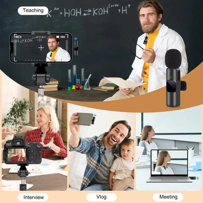 Wireless Lavalier Microphone for iPhone and Android