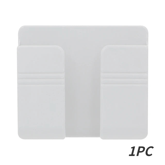 Caja de almacenamiento de pared para control remoto y teléfono, organizador sin perforaciones