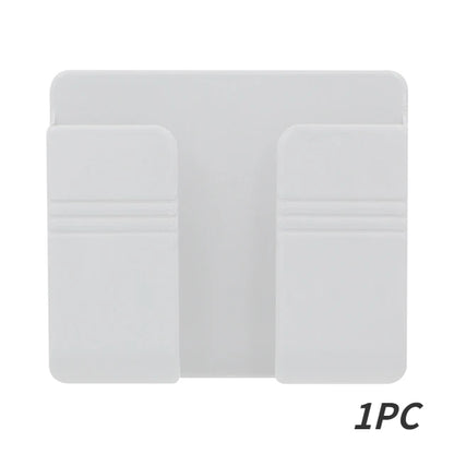 Caja de almacenamiento de pared para control remoto y teléfono, organizador sin perforaciones