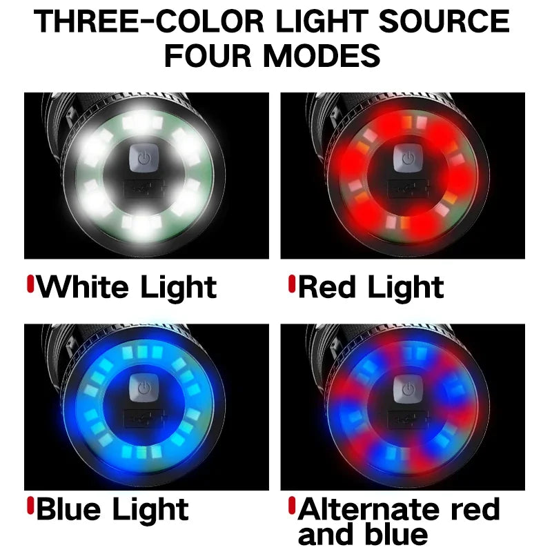 High-Powered 9-LED Flashlight - Waterproof & Rugged for Camping, Emergencies & More