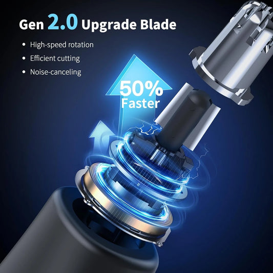 Cabezal de repuesto para recortadora de nariz Philips OneBlade QP2520/QP2630, doble hoja, acero inoxidable