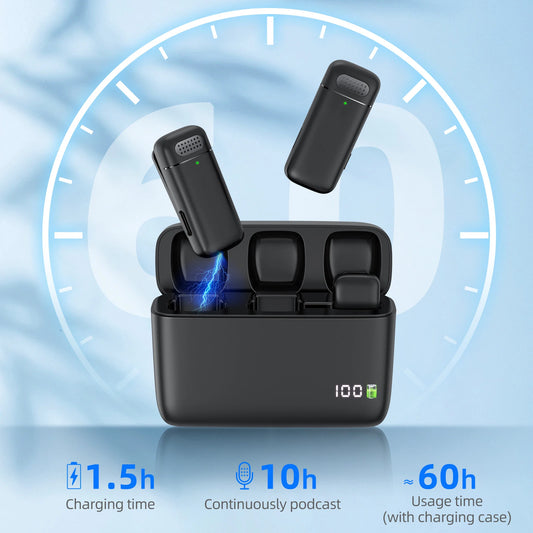 K30 Wireless Lavalier Microphone: Portable Recording for iPhone, Android, and PC