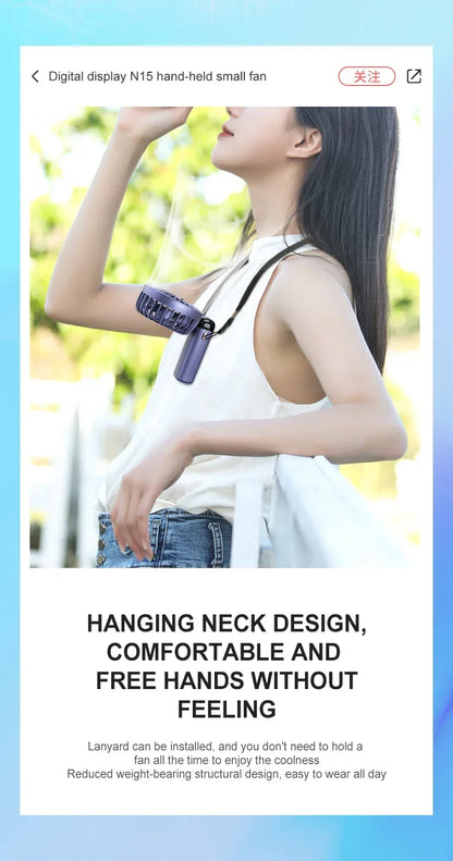 Hands-Free Cooling with Phone Mount: 5000mAh Battery