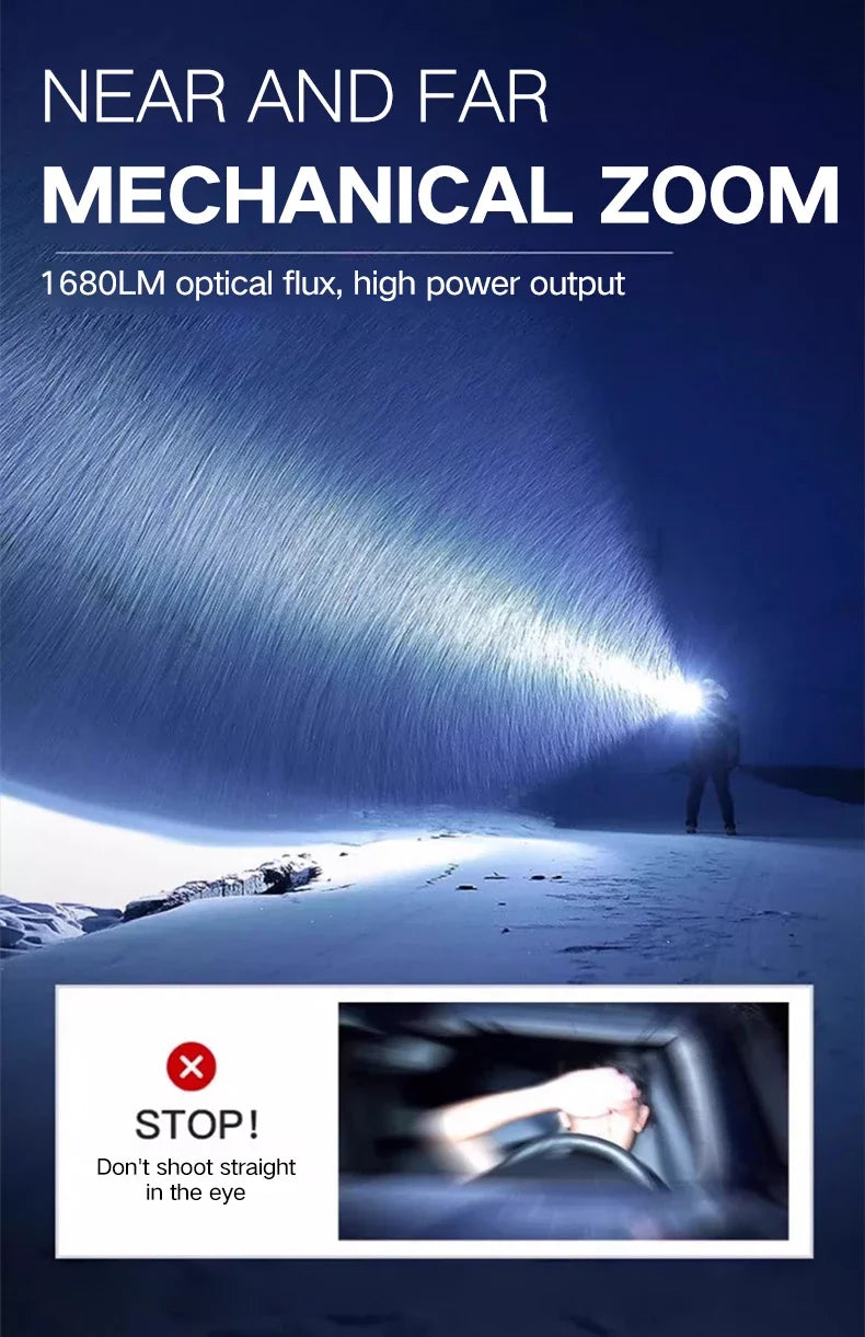 High-Powered 9-LED Flashlight - Waterproof & Rugged for Camping, Emergencies & More